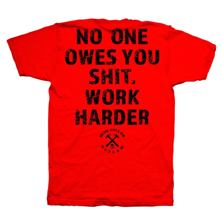S/S WORK HARDER - RED